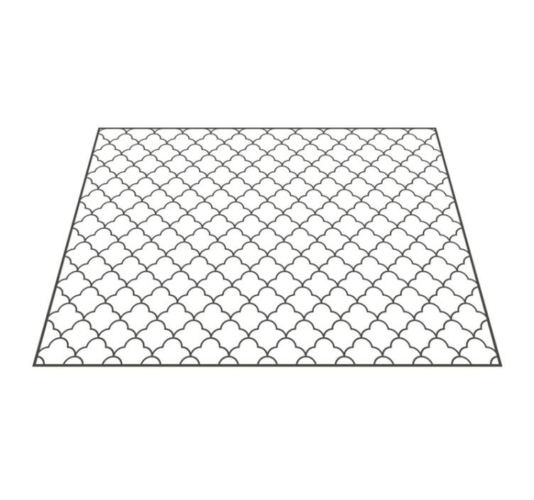 Lattice Pattern Overlay geometric vinyl rugs - TenStickers
