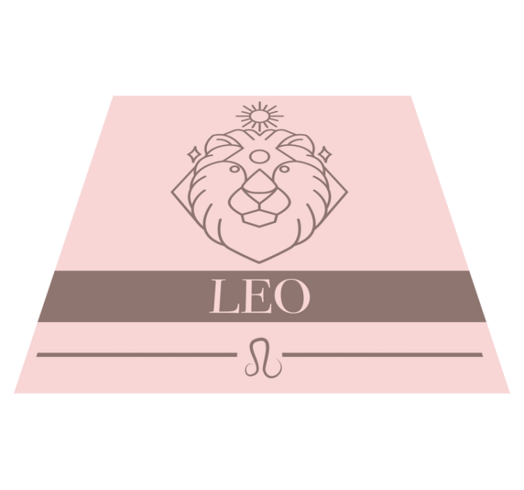 Leo Zodiac Sign custom vinyl rug - TenStickers