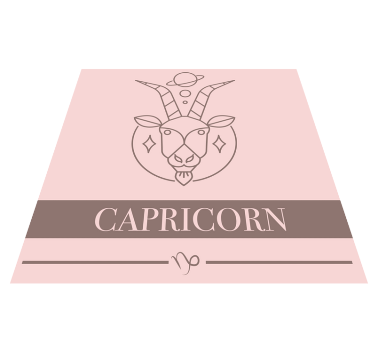 Capricorn Illustration custom vinyl rug - TenStickers