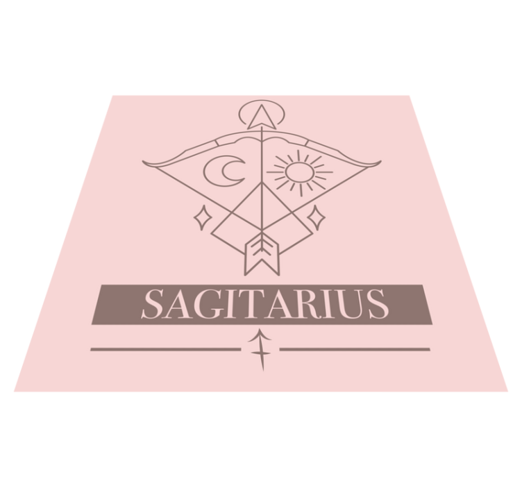 Sagittarius Symbol custom vinyl rug - TenStickers