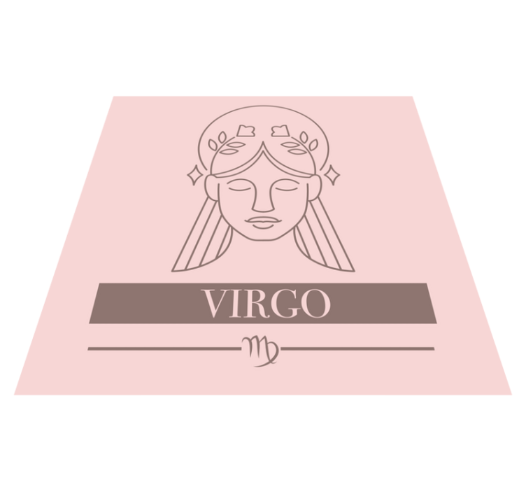 Virgo zodiac symbol custom vinyl floor mat - TenStickers