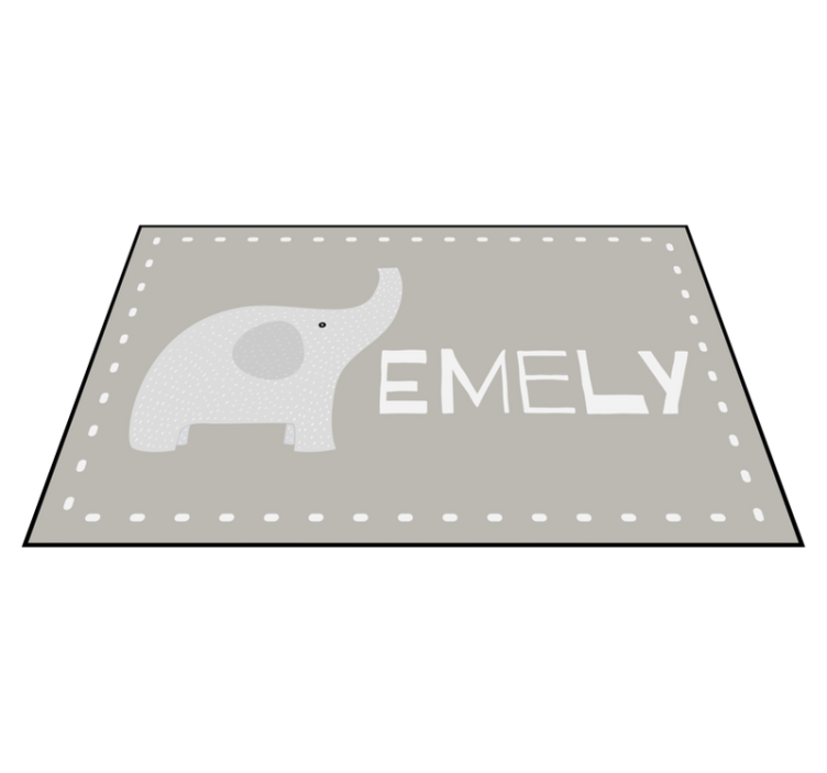 Customizable elephant customised vinyl rug - TenStickers