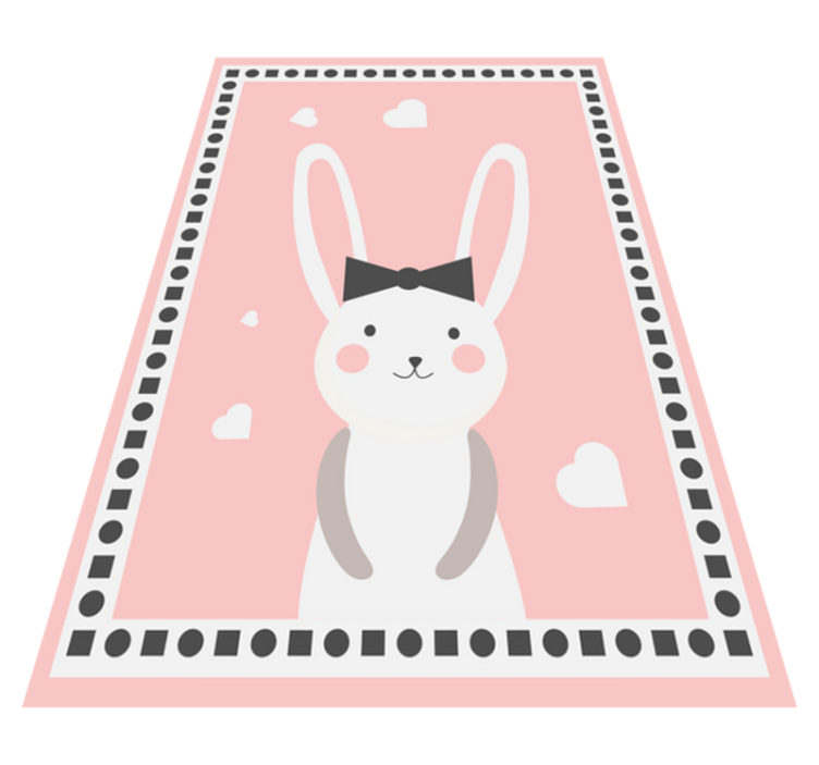 Bunny decor nursery vinyl rug - TenStickers