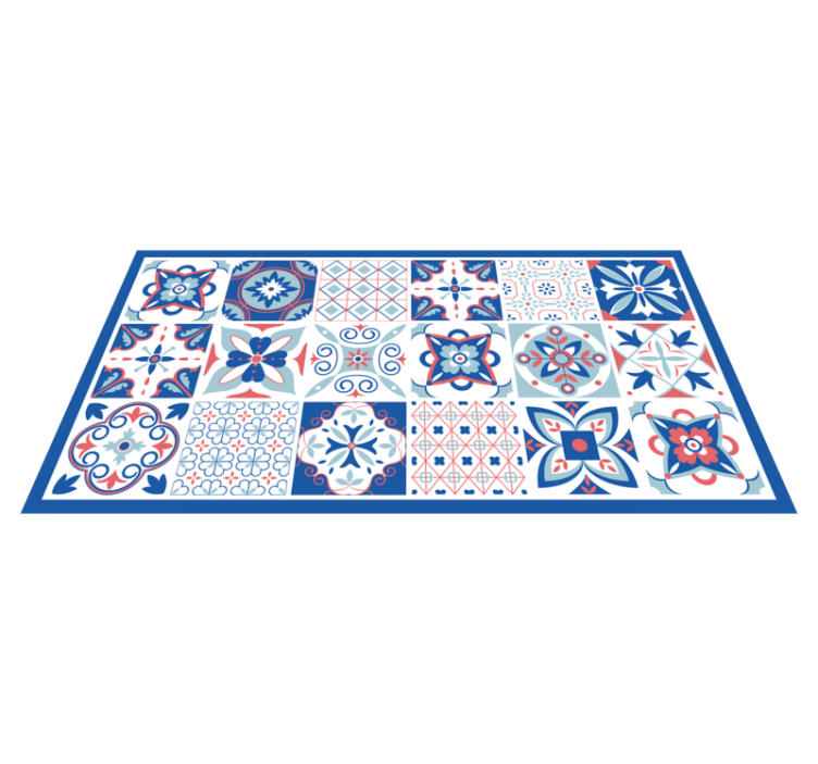 Classic ornamental tiles vinyl rug - TenStickers
