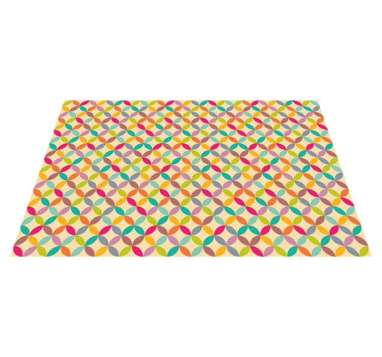 Colourful geometric vinyl rug - TenStickers
