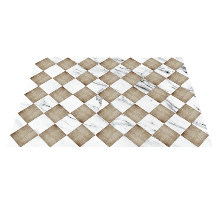 Marble diagonal marble vinyl rug - TenStickers