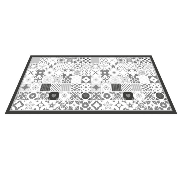 Patchwork Tile Composition tile vinyl rug - TenStickers