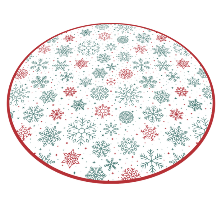 Snowflake Roundel Christmas vinyl rug - TenStickers