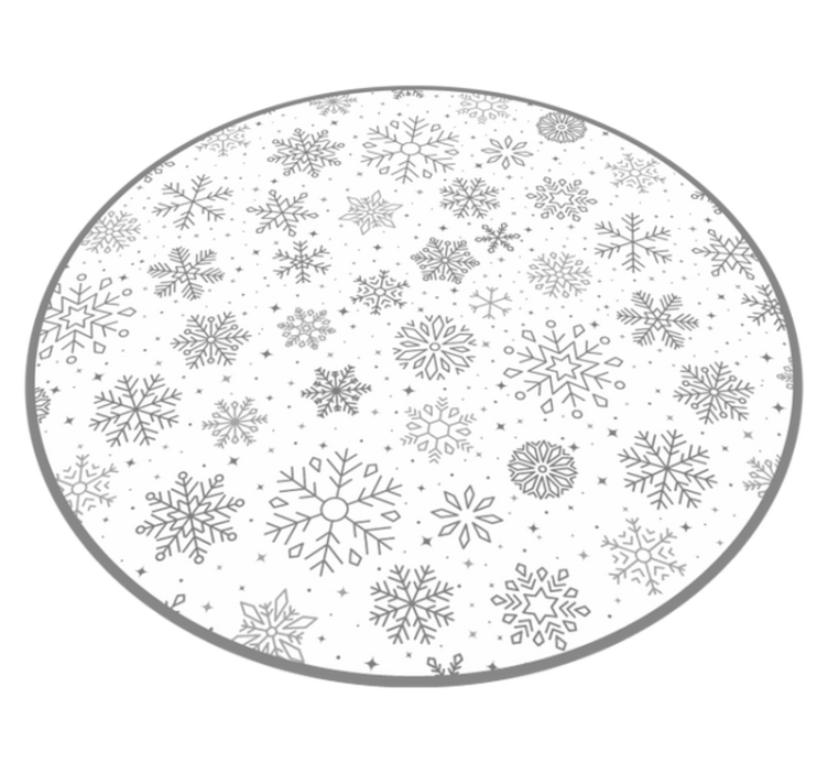 Holiday Snowflakes Christmas vinyl rug - TenStickers