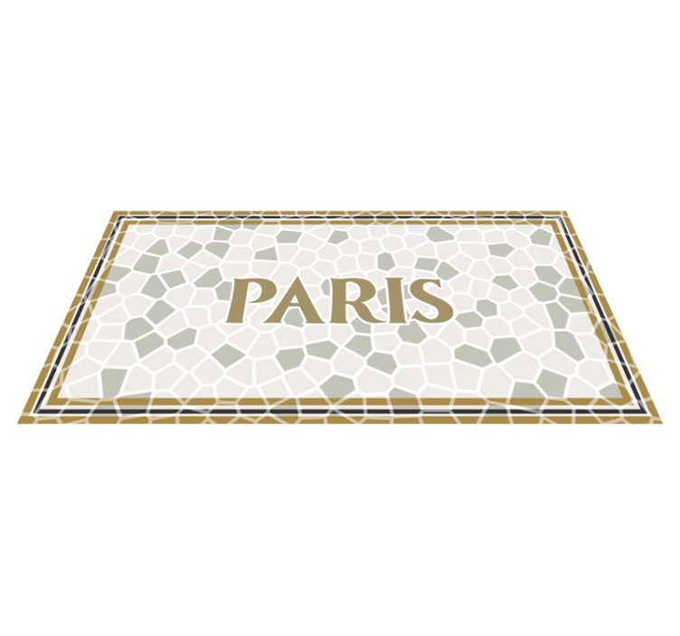 Paris Honeycomb Pattern custom vinyl rug - TenStickers