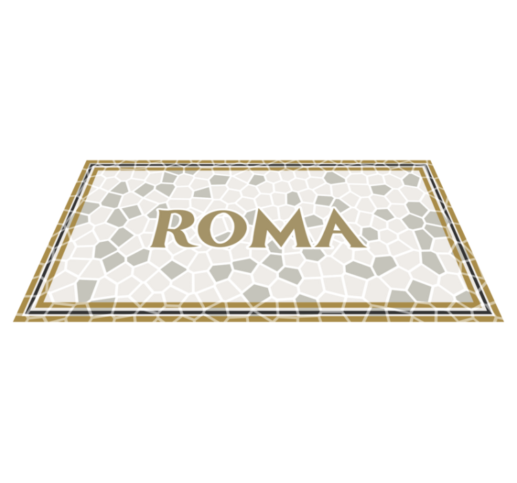 Personalized Roma custom vinyl rug - TenStickers
