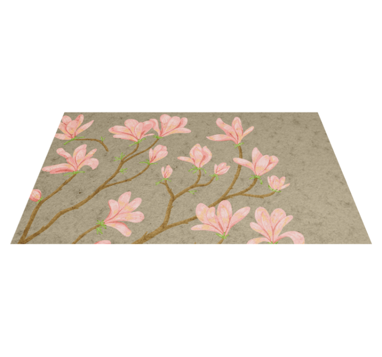 Floral Blossom Display flower vinyl rug - TenStickers