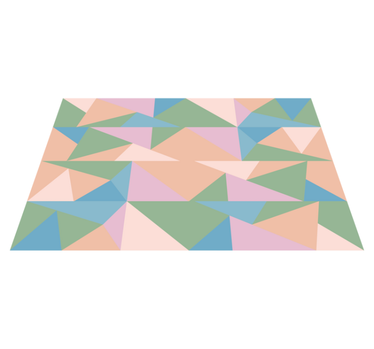 Pastel Triangles geometric vinyl rug - TenStickers