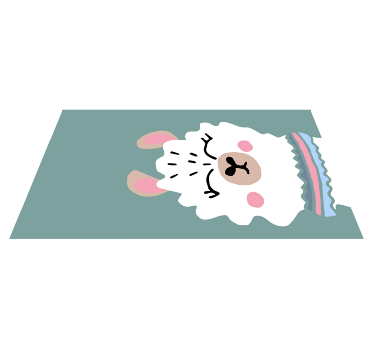 Lamb Illustration nursery vinyl rug - TenStickers