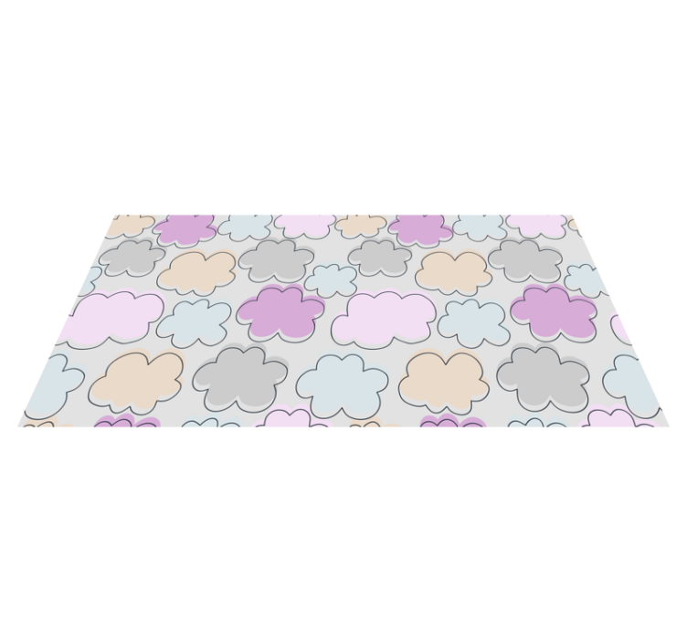 Cloudy Pastel kids vinyl rug - TenStickers