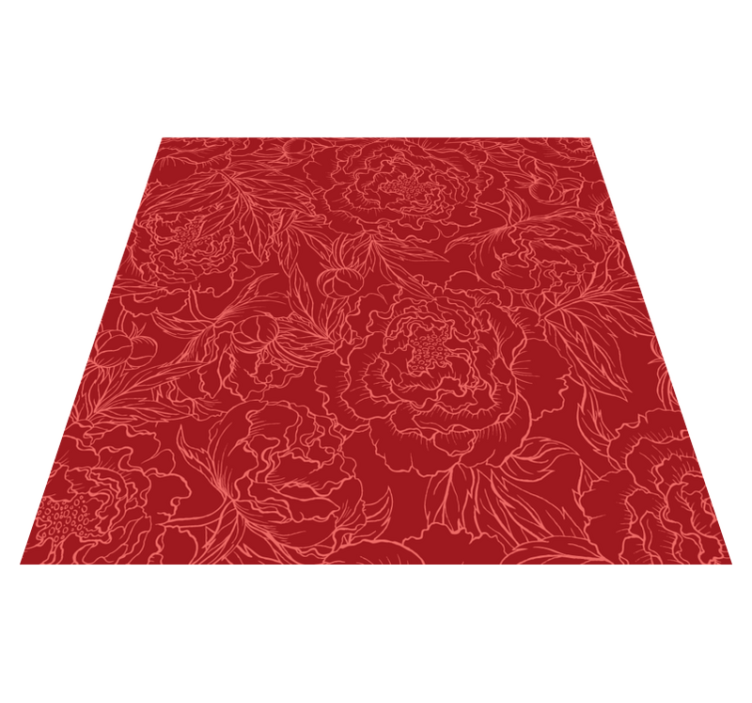 Hollywood-regency rose design modern rug - TenStickers