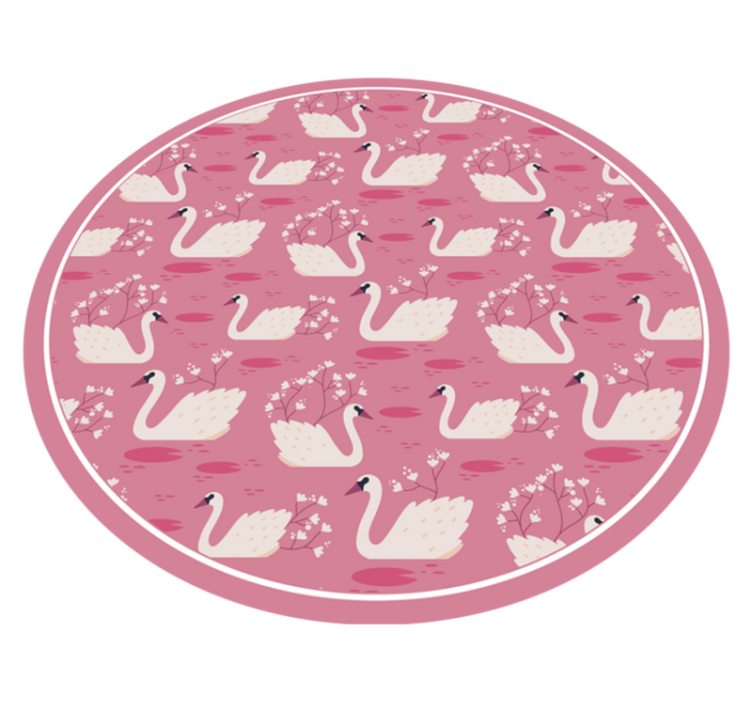 Swan lake serenity nursery vinyl rug - TenStickers