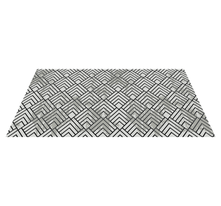 Angular Chevron geometric vinyl rug - TenStickers