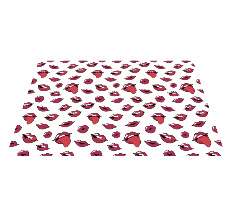 Pop art lips teenage bedroom vinyl rug - TenStickers