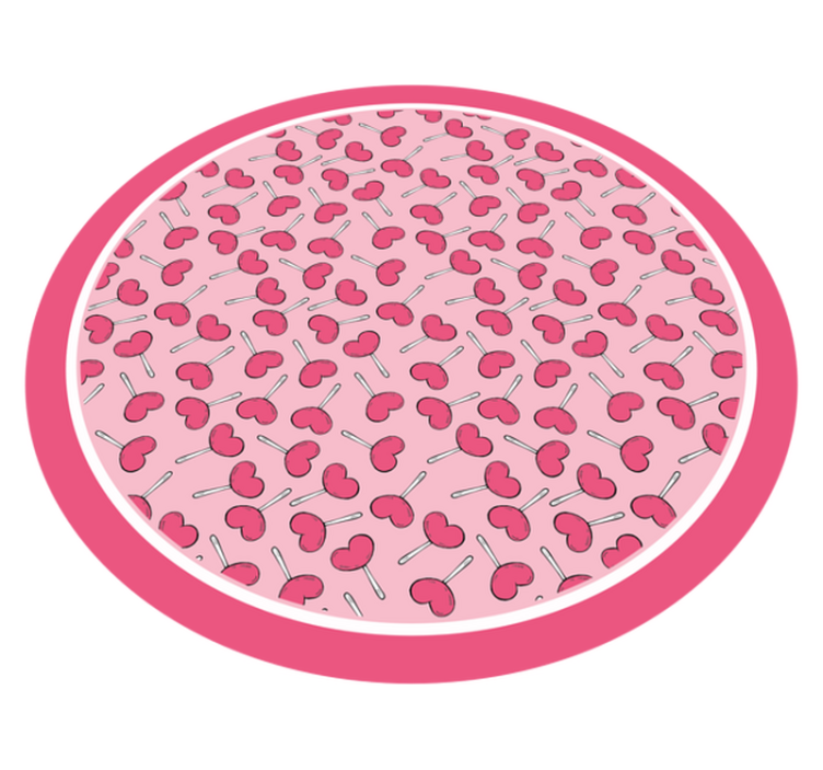 Cherry delight round nursery vinyl rug - TenStickers