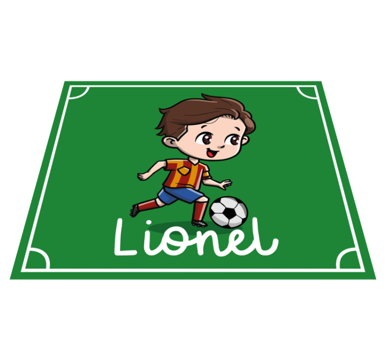 Customizable soccer custom vinyl rug - TenStickers