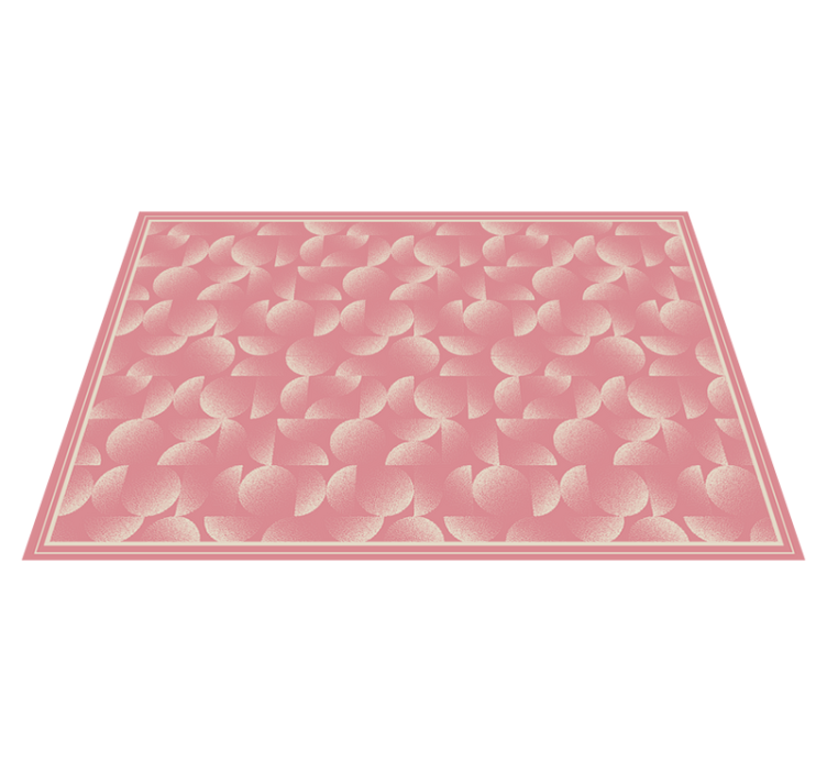 Ginkgo Leaf Pattern pink vinyl rug - TenStickers