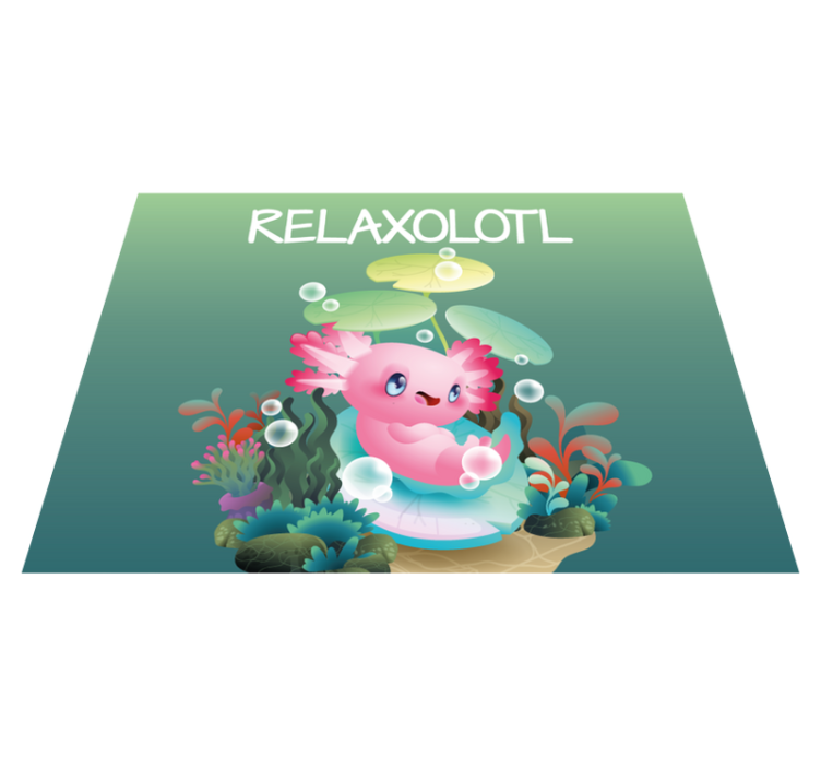 RELAXOLOTL POND kids vinyl rug - TenStickers
