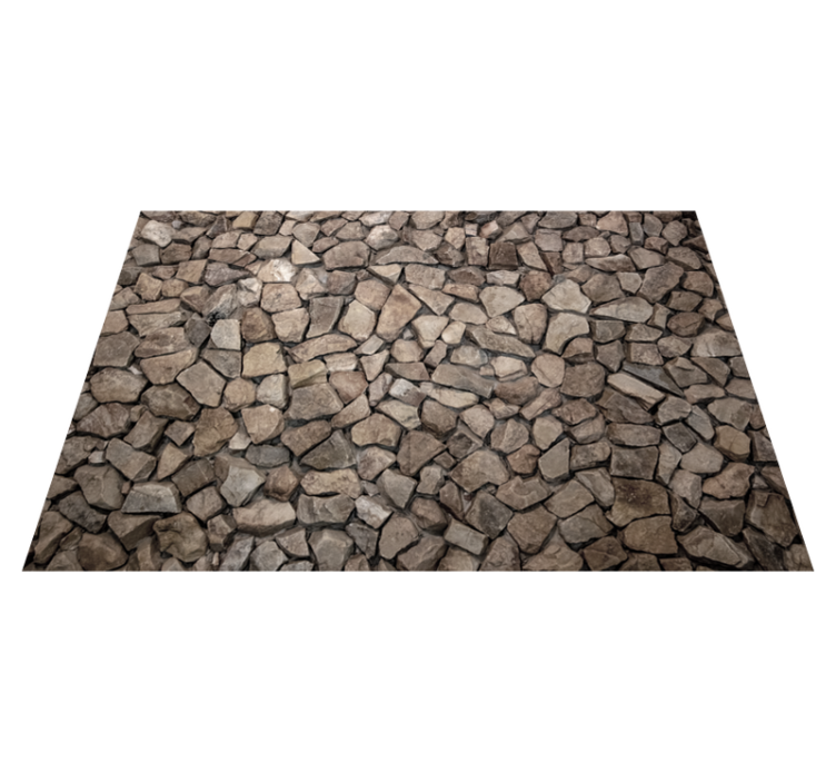 Rustic style 3D stones floor tiles - TenStickers