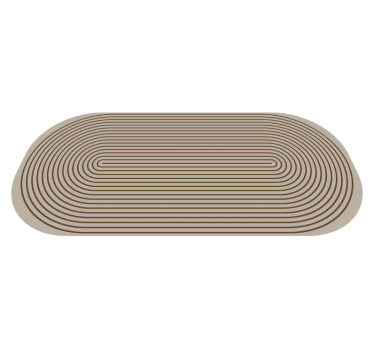 Beige spiral circle pattern minimal rug - TenStickers