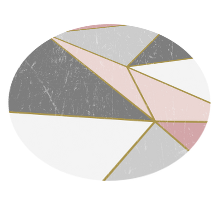 Abstract Marble Forms geometric vinyl rug - TenStickers