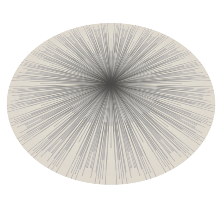 Geometric Burst Circular Design minimal vinyl rug - TenStickers