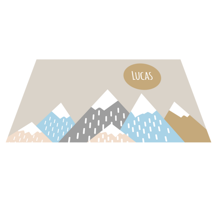 Customizable Mountainscape custom vinyl rug - TenStickers