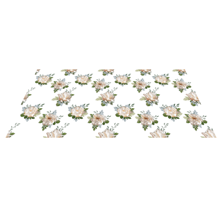 Floral Elegance Underfoot vinyl carpet roses - TenStickers