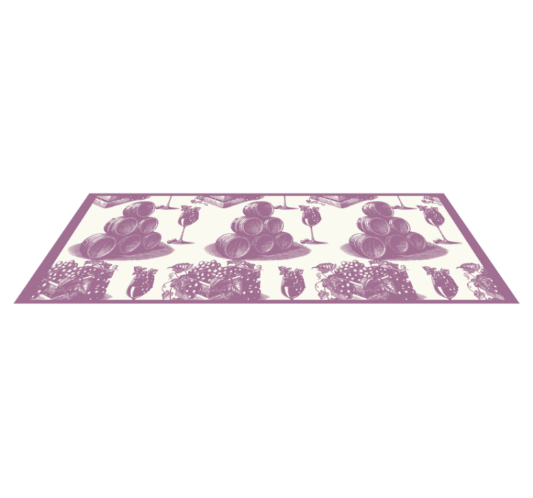 Wine Cellar Sketch Aesthetics vintage vinyl rug - TenStickers