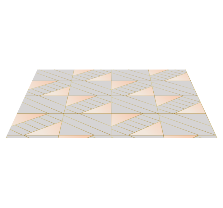 Pink and grey art deco style pattern room rug - TenStickers