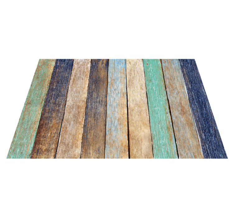 Aged color slats vinyl wood flooring - TenStickers