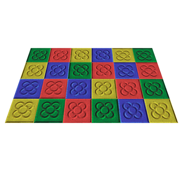 Pop art panot tiles living room rug - TenStickers