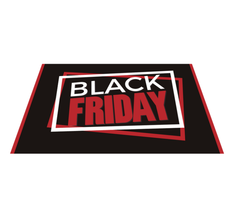 Black Friday promo black vinyl rug - TenStickers