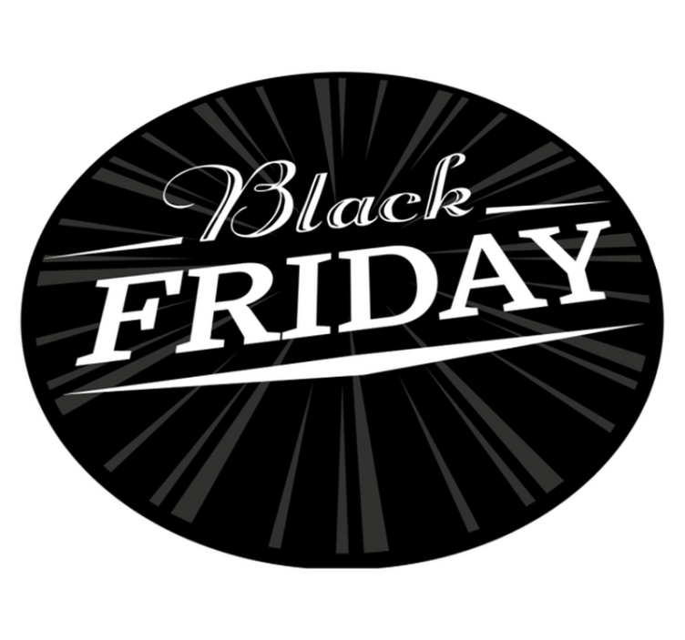Black Friday circular rug - TenStickers