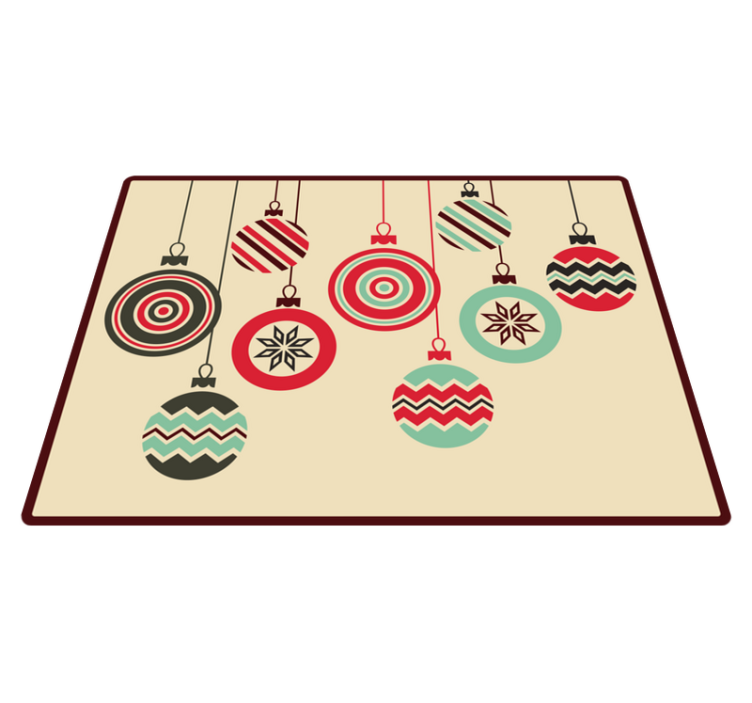 Hanging balls Christmas floor rug - TenStickers
