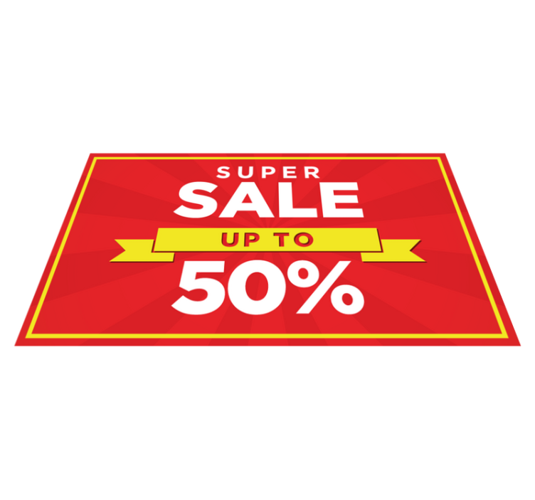 Custom Discount Sales Red Vinyl Rug - TenStickers