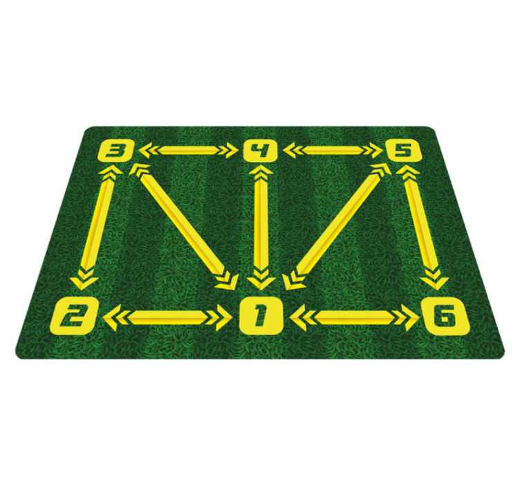 Football training rectangular floor rug - TenStickers