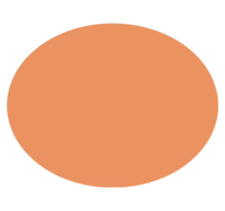 Apricot Crush circular vinyl rug - TenStickers