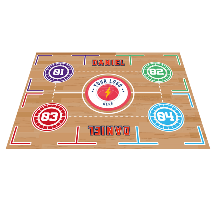 basket training  rectangular vinyl rug - TenStickers