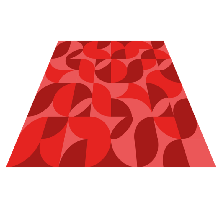 red retro living room vinyl rug - TenStickers