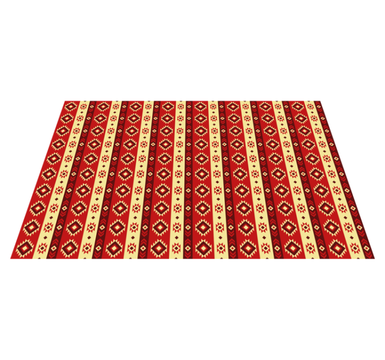 Ethnic pattern red vinyl rug - TenStickers