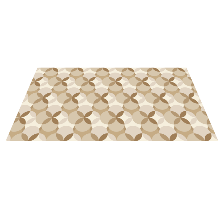 Circles beige design vinyl rug - TenStickers