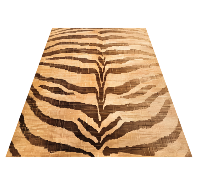 Tiger stripes beige vinyl rug - TenStickers