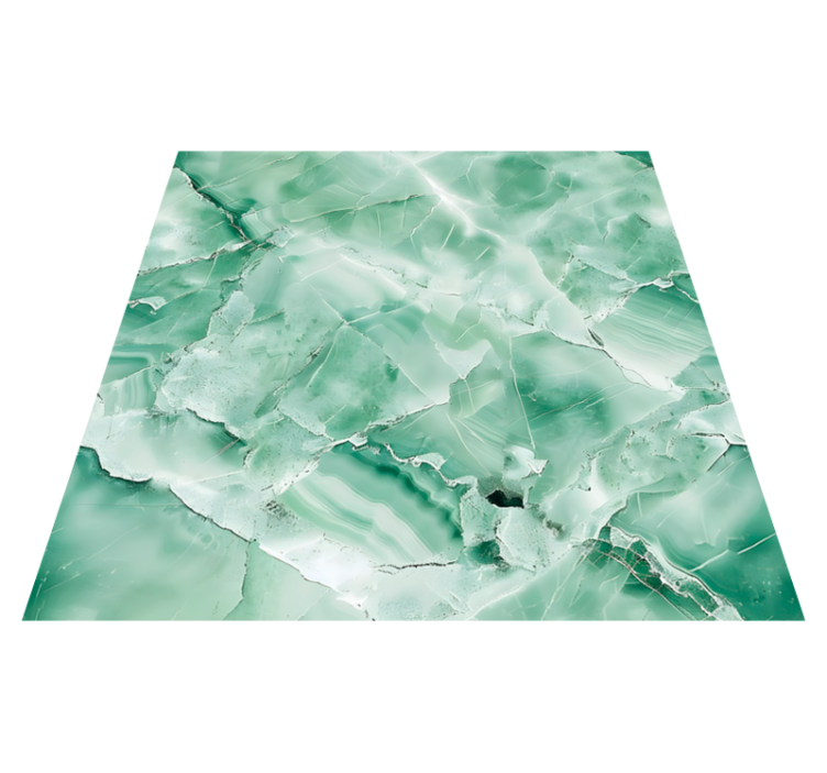 Green pastel color marble vinyl rug - TenStickers
