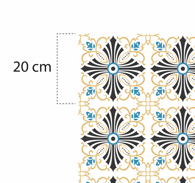 Mosaic vinyl rug in elegant mosaic design - TenStickers